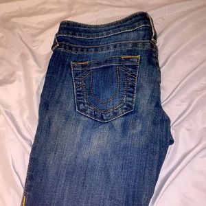 True religion straight leg jeans medium wash